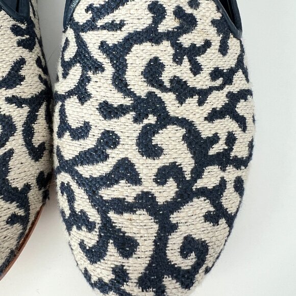 Jon Josef "Gatsby" Loafer Slipper in Blue and Ivory Coral Design SZ 9 - Picture 3 of 8